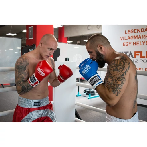 Premium Fighter - Ökölvívó short (piros/ezüst)