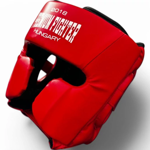 Premium Fighter - Training  Fejvédő (Piros) - Műbőr