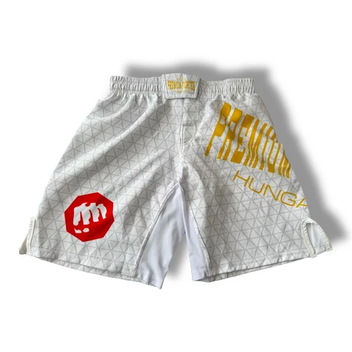 Premium Fighter MMA Short White Carbon edition ( CombatX Fusion )