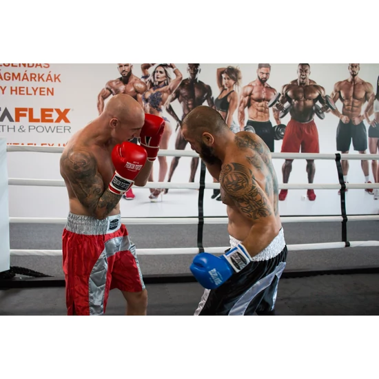 Premium Fighter - Ökölvívó short (piros/ezüst)