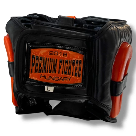 Premium Fighter - Training  Fejvédő (fekete/narancs) 