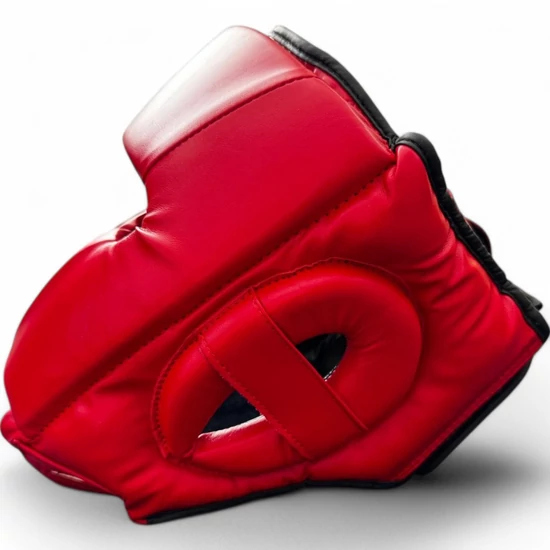 Premium Fighter - Training  Fejvédő (Piros) - Műbőr