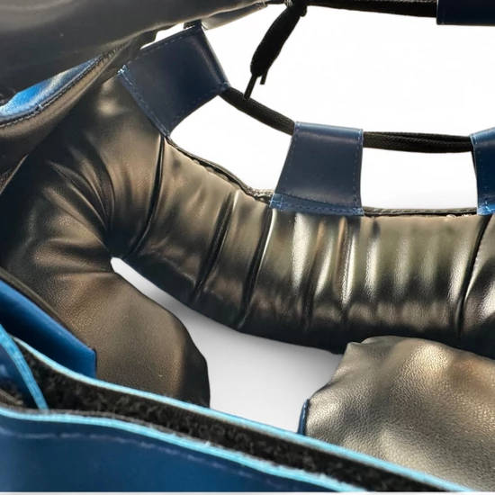 Premium Fighter - Training  Fejvédő (Kék) - Műbőr