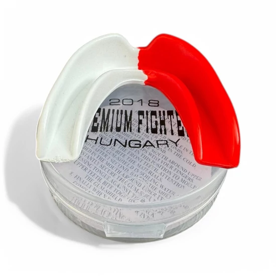 Premium Fighter – FEHÉR/PIROS - Fogvédő