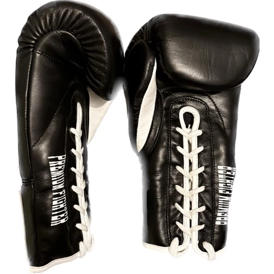 Premium Fighter - Mexico (FEKETE) - Boxkesztyű ( profi ) FŰZŐS