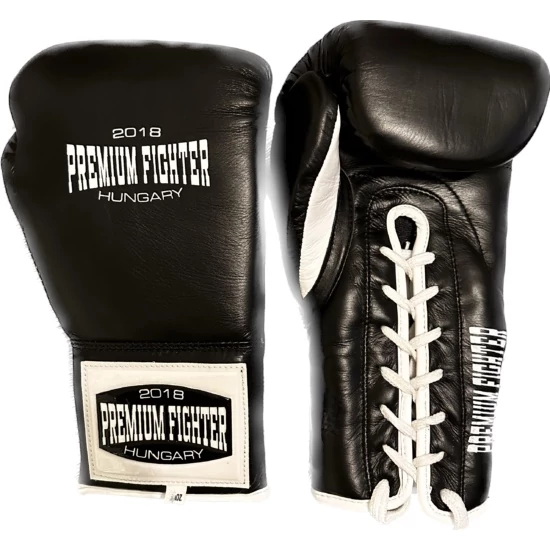 Premium Fighter - Mexico (FEKETE) - Boxkesztyű ( profi ) FŰZŐS