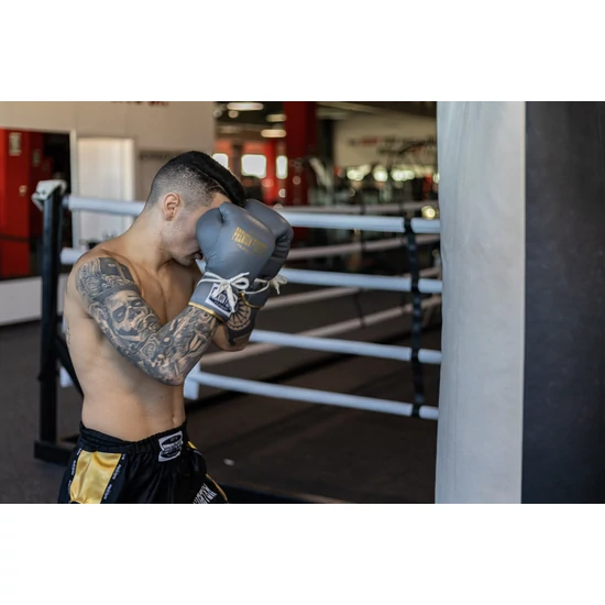 Premium Fighter – Thai Short (Fekete/arany)