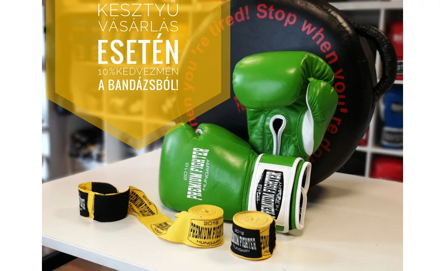 A tépőzáras kesztyűk mellé akciósan ajánljuk a bandázst!